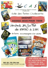 CCAS - SOIRÉE JEUX 