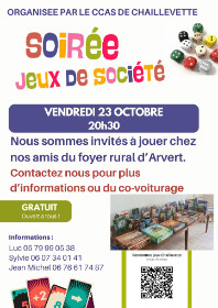 SOIREE JEUX DE SOCIETE  